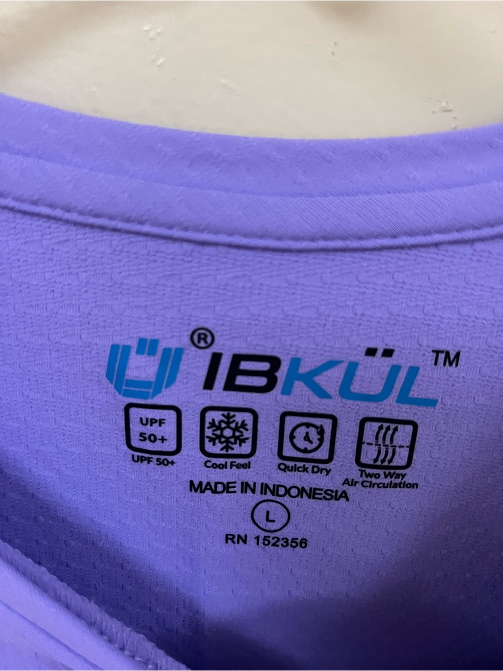 NWT IBKUL Short Sleeve Active Tee in Lavender Purple - Picture 4 of 5